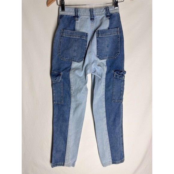 PacSun Womens Two-Tone '90s Boyfriend Carpenter Jeans Size 24 - Picture 2 of 9